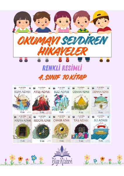 4. Sınıf Okumayı Sevdiren Renkli Resimli Hikayeler 18 - 10 Kitap