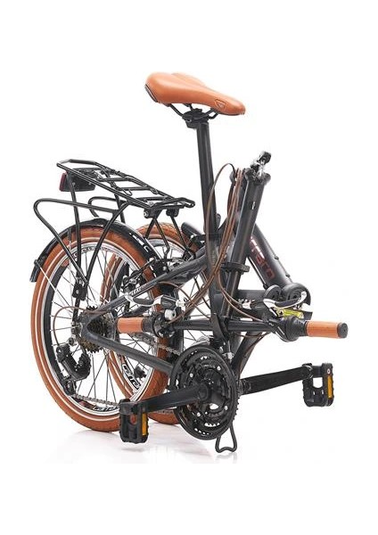 Flexı 121 Katlanır Bisiklet 350H V 20 Jant 21 Vites Mat Haki Siyah Bakır modelleri