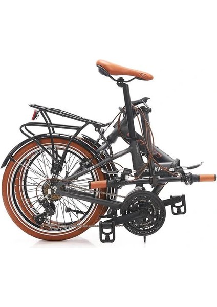 Flexı 121 Katlanır Bisiklet 350H V 20 Jant 21 Vites Mat Haki Siyah Bakır fırsatları