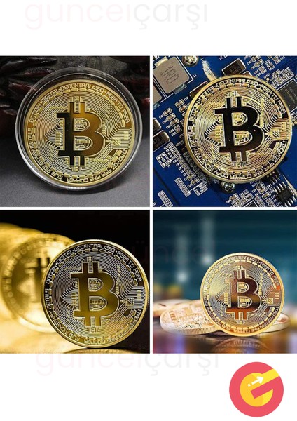 Bitcoin Madeni Hatıra Parası, Btc Altın Rengi Hediye Sikke Para, Kutulu Koleksiyon Parası indirimleri
