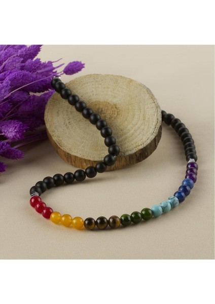 7'li Doğaltaş Çakra Kolye