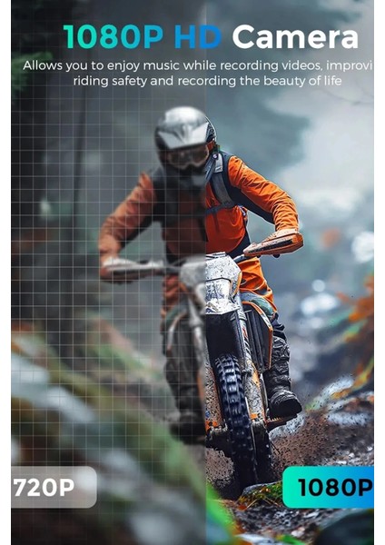 BT68 Motosiklet Kask Bluetooth Kulaklık 1080P Kamera Ses Kontrolü Video Kayıt Özellikli Interco fiyatları