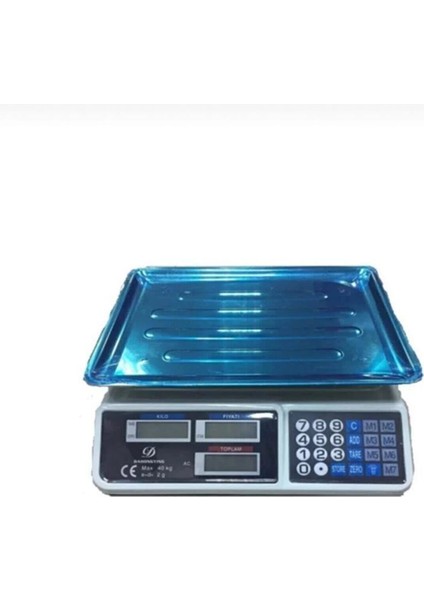 Metal Ölçüm Tartısı Elektronik Terazi Bakkal Manav Market ve Pazarcı Tartısı 40KG