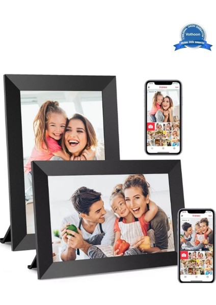 Dijital Fotoğraf Çerçevesi Wifi 10.1 Inç 32GB Dokunmatik Ekran, Uygulama Üzerinden Fotoğraf/v