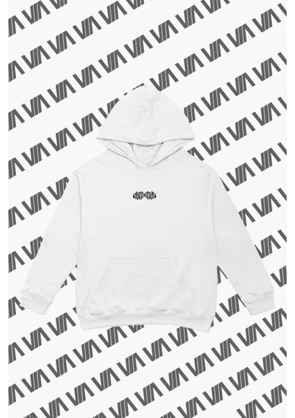 Kaplan Nakış Işlemeli Kapüşonlu Sweatshirt | Vıa