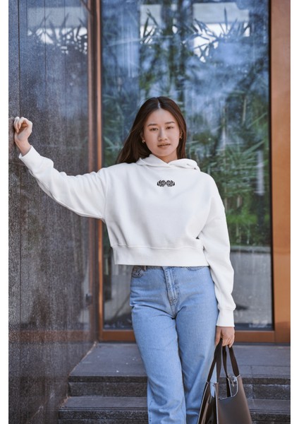 Kaplan Nakış Işlemeli Kapüşonlu Sweatshirt | Vıa fırsatları