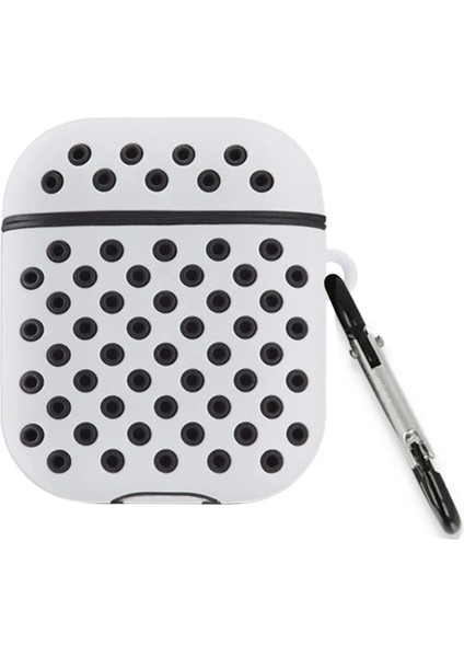 Airpods 2 (2.nesil) Spor Delikli Kılıf - Gri-Siyah