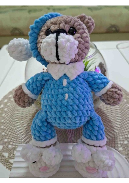 Pijamalı Uykucu Ayı Amigurumi Oyuncak