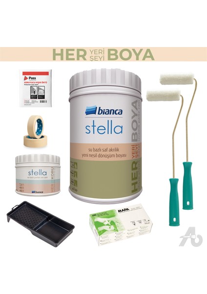 Bianca Stella Dolap & Mobilya Vernikli Boyama Seti 8 Parça