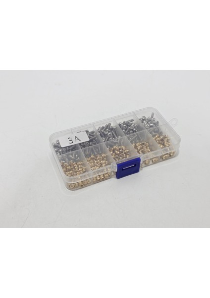 M3 Paslanmaz Çelik Vida ve Pirinç Somun Seti 480 Parça modelleri