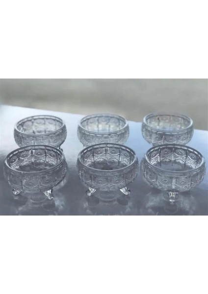 Rayan Cam Ayaklı Kase 6'lı Kristal Görünüm fiyatları