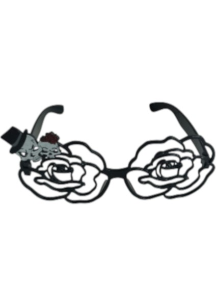 Parti Gözlükleri Iskelet Güllü Temalı Siyah