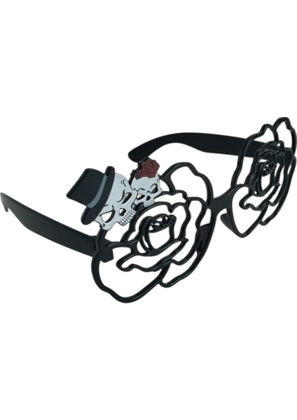 Parti Gözlükleri Iskelet Güllü Temalı Siyah fiyatları