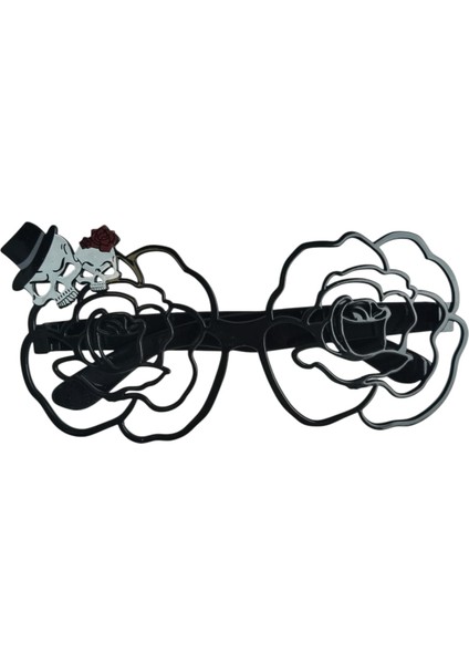 Parti Gözlükleri Iskelet Güllü Temalı Siyah modelleri