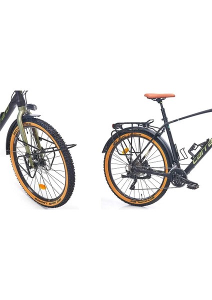 Cr-T Traıl Erkek Şehir Bisikleti 520H Hd 27.5 Jant 30 Vites Mat Siyah Yeşil Kamuflaj fırsatları