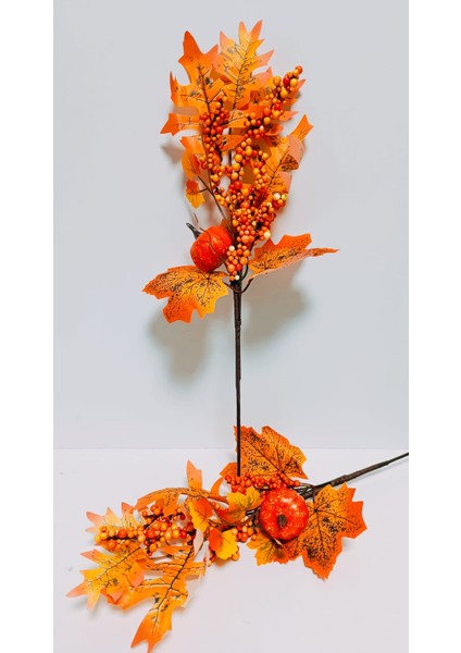 45 cm Sonbahar Konseptli Kabak ve Kokina Detaylı Iri Yapraklı Yapay Kokina modelleri