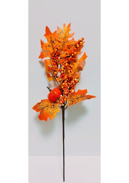 45 cm Sonbahar Konseptli Kabak ve Kokina Detaylı Iri Yapraklı Yapay Kokina fırsatları