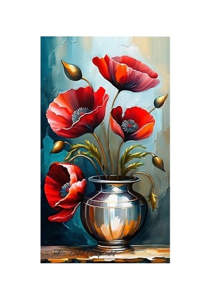 Kırmızı Gelincik Dansı Rulo Tuval Üzeri Canvas Baskı – Premium Çözünürlük, Çerçevesi fiyatları