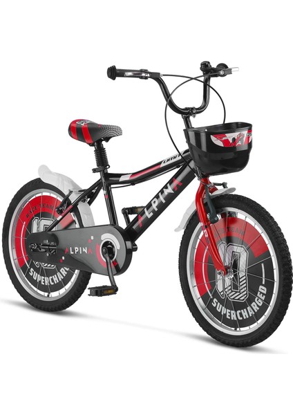 2047 Alpına-M-Bmx-V-Erkek Çocuk Bisikleti V 20 Jant Siyah Kırmızı