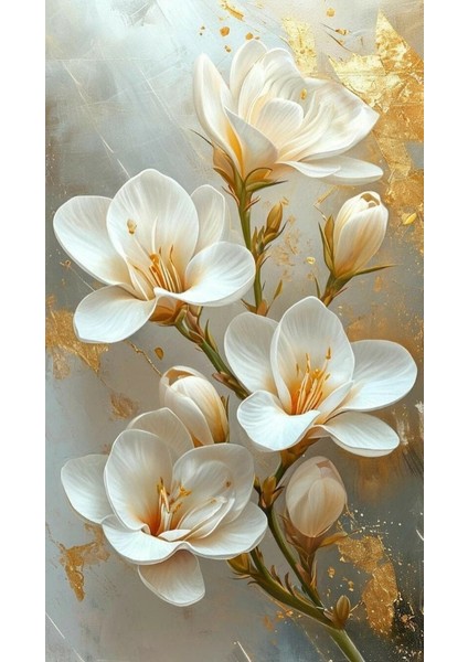 Altın Zambaklar Rulo Tuval Üzeri Canvas Baskı – Premium Çözünürlük, Çerçevesiz fiyatları