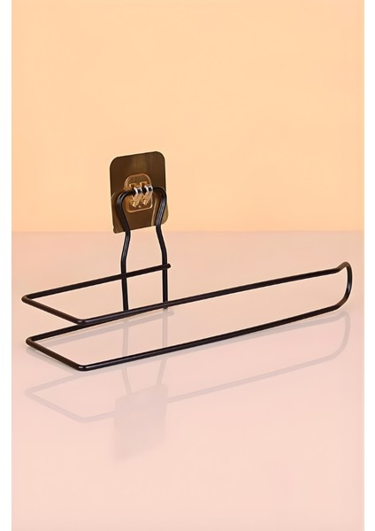 Mytechcat® Kendiliğinden Yapışkanlı Krom Paslanmaz Metal Havlu Kağıtlık Aparatı