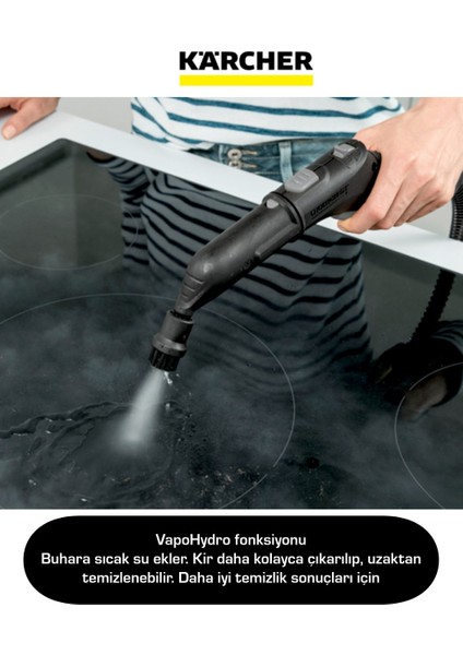 Sc 5 Deluxe Signature Line Profesyonel Max Set 2200W 4 Bar Profesyonel Buharlı Temizlik Makinesi - Vapohydro Fonksiyonlu Sıcak Su Püskürtme Özelliği - Kimyasalsız %99.99 Bakteri Öldürücü