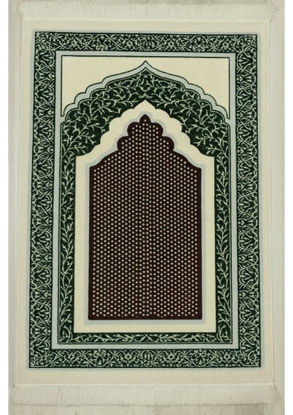 Bitkisel Mihrap Akrilik Polyester Kadife Desenli Namazlık Seccade (110X70)CM 700 gr fiyatları
