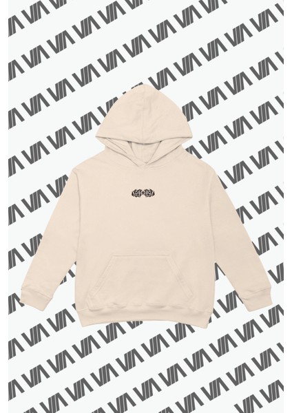 Kaplan Nakış Işlemeli Kapüşonlu Sweatshirt | Vıa