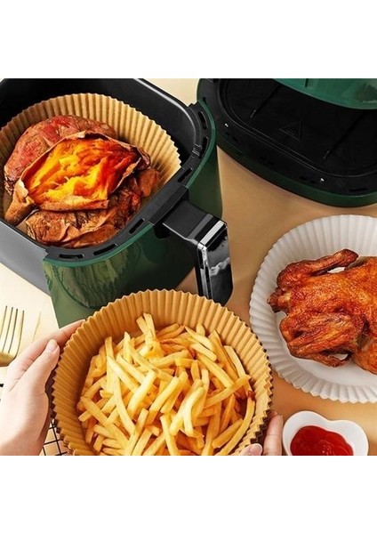50 Adet Air Fryer Pişirme Kağıdı Tek Kullanımlık Hava Fritöz Yağ Geçirmez Yapışmaz Tabak Model fırsatları
