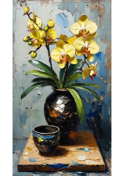 Sarı Orkide Rulo Tuval Üzeri Canvas Baskı – Premium Çözünürlük, Çerçevesi fiyatları