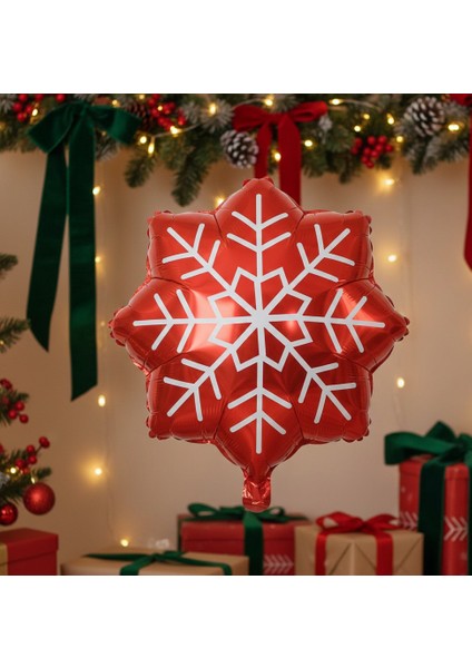 Kırmızı Yılbaşı Kartanesi Folyo Balon