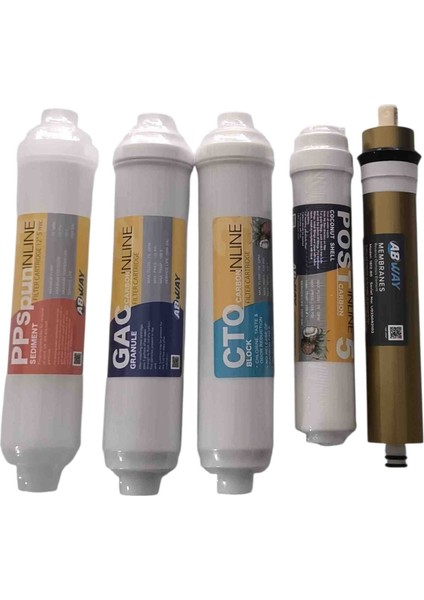 5'li Membran Dahil Su Arıtma Cihazı Filtre Seti