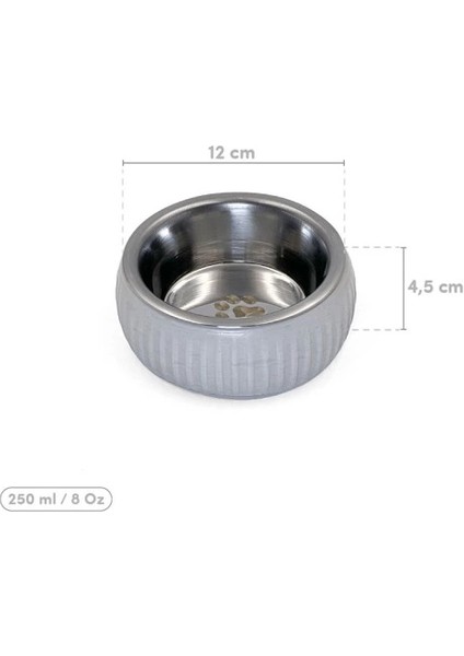 Mikopet Organik Seramik Mama Kabı Gri fiyatları