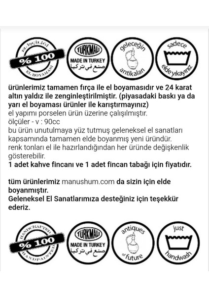 El Boyama Porselen Osmanlı Saray Kahve Fincanı-Limon Sarı 1 Adet fiyatları