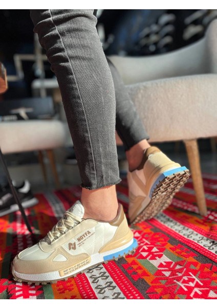 Zrk-N1 Premium Bej Bağcıklı Günlük Erkek Sneaker modelleri