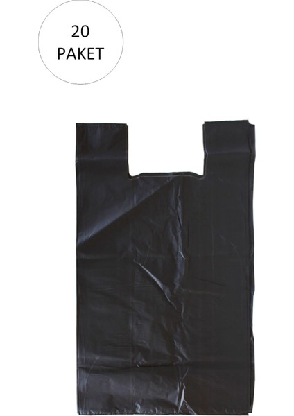 Siyah Hışır Atlet Poşet Mini Boy 22X31 cm 20 Paket Takriben 10.000 Adet