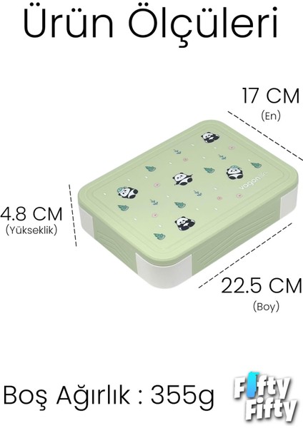 1330 ml Tek Kat 6 Bölme Çocuk Beslenme Kutusu Çatal / Kaşık / Sos Kaseli -FFB1265 modelleri
