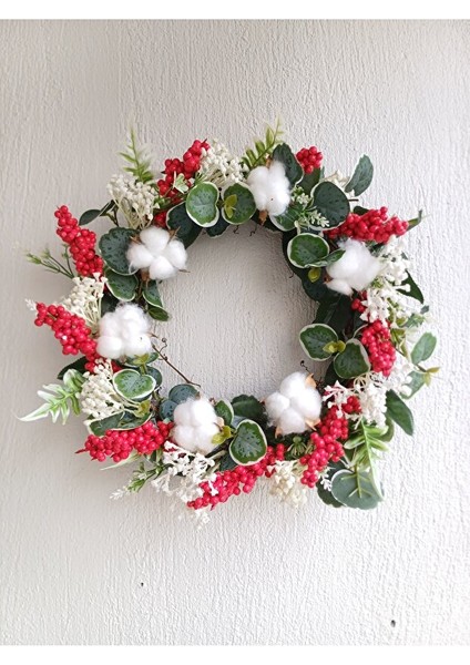 Yılbaşı Kokina Tasarım Çelenk Kapı Süsü Ev Dekoru Hediye