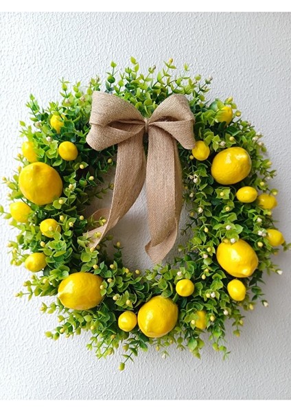 Limon Tasarımlı Çelenk Kapı Önü Dekoru Kapı Süsü