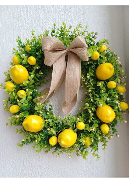 Limon Tasarımlı Çelenk Kapı Önü Dekoru Kapı Süsü modelleri