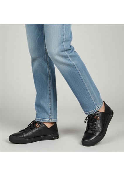 M21042 Lastik Bağcıklı Erkek Siyah Konfor Şık Spor Ayakkabı