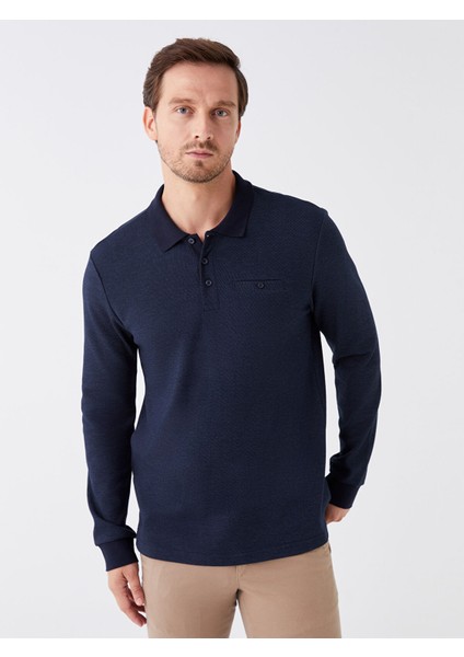 Yeni Sezon Polo Yaka Uzun Kollu Erkek Sweatshirt