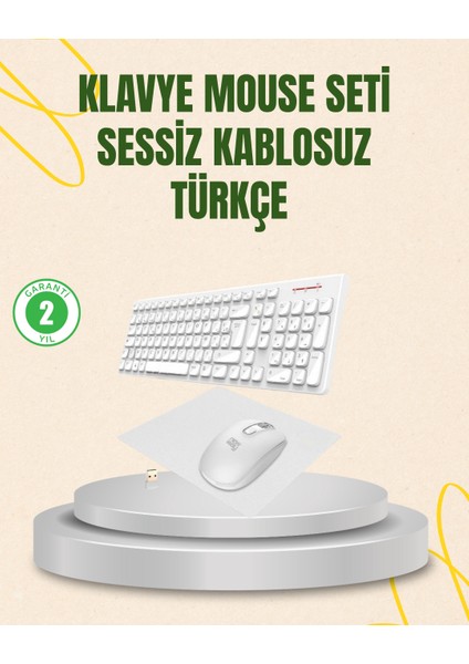Kablosuz Klavye ve Mouse Seti - Ergonomik Tasarım, Sessiz Kullanım, Geniş Uyumluluk