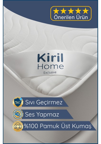 Premium %100 Pamuk Yüzeyli Sıvı Geçirmez Fitted Full Kenar Lastikli Yatak Alezi