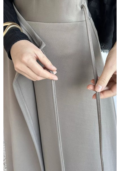 Bel Bağlama Detaylı Kiloş Scuba Tesettür Etek P-00019656 indirimleri