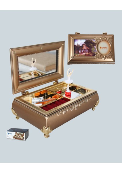 Piyano Şeklinde Balerinli Müzik Kutusu Takı Bölmeli Şık Model - MCT5623-7674 fiyatları