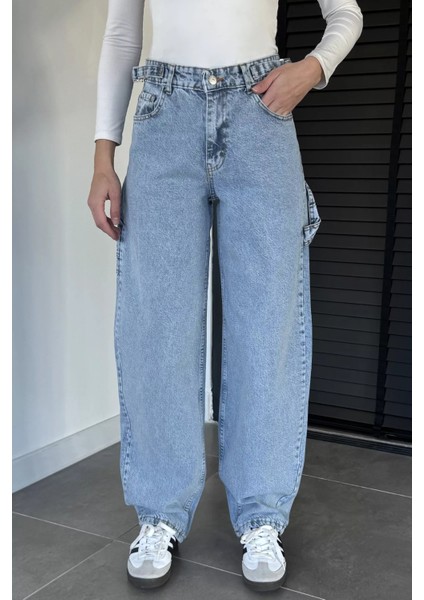 Kadın Bol Kesim Jean Kot Pantolon P-00019659 fiyatları