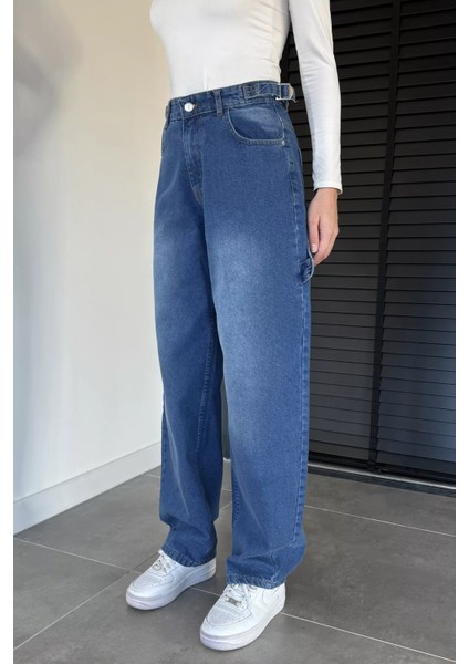 Kadın Bol Kesim Jean Kot Pantolon P-00019659 fiyatları