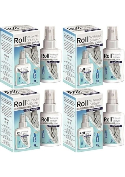 El ve Cilt Antiseptik Solüsyon Sprey 4 x 100 ml