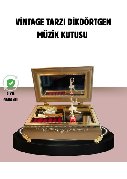 Balerinli Müzikli Takı Kutusu Piyano Tasarım Kız Çocuk Hediyelik - MCT4952-1563
